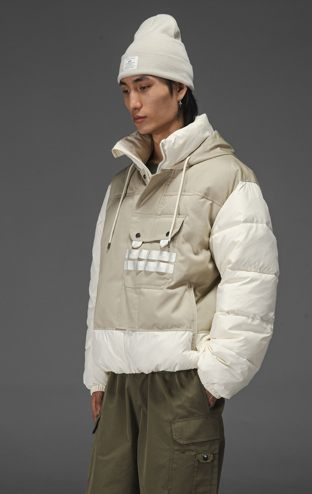 Куртка ALPHA INDUSTRIES 1960s SWEDISH ARMY MOTORCYCLE MOD PARKA FW 25/26 dune white 