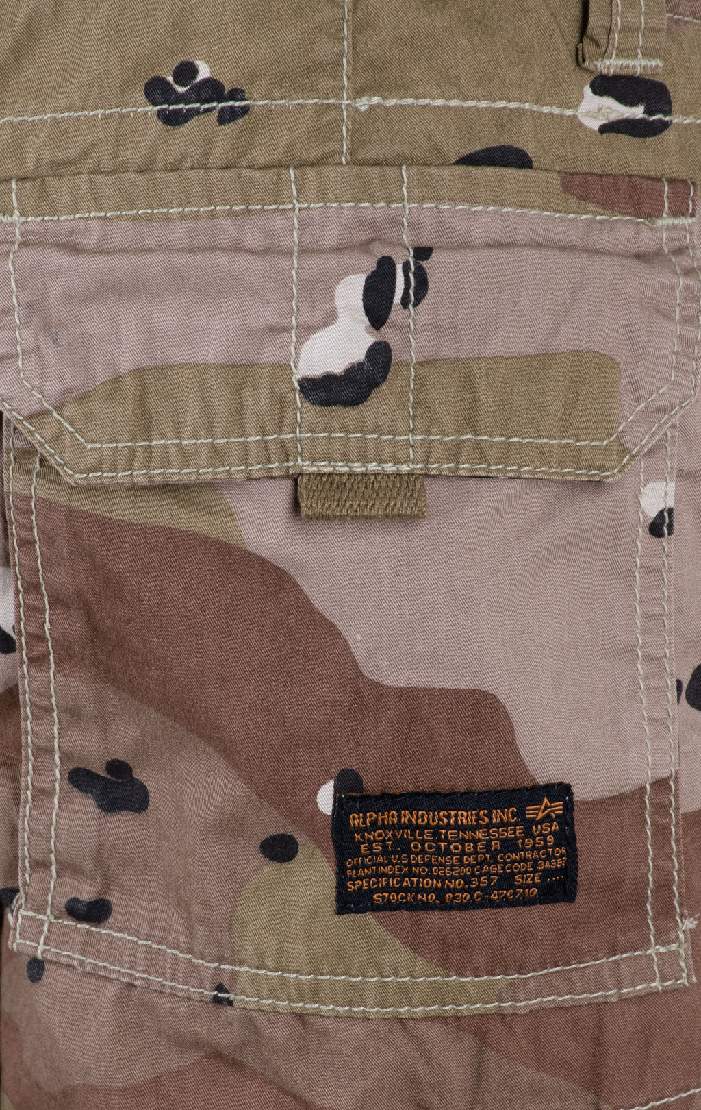 Шорты карго ALPHA INDUSTRIES JET chocolate chip 