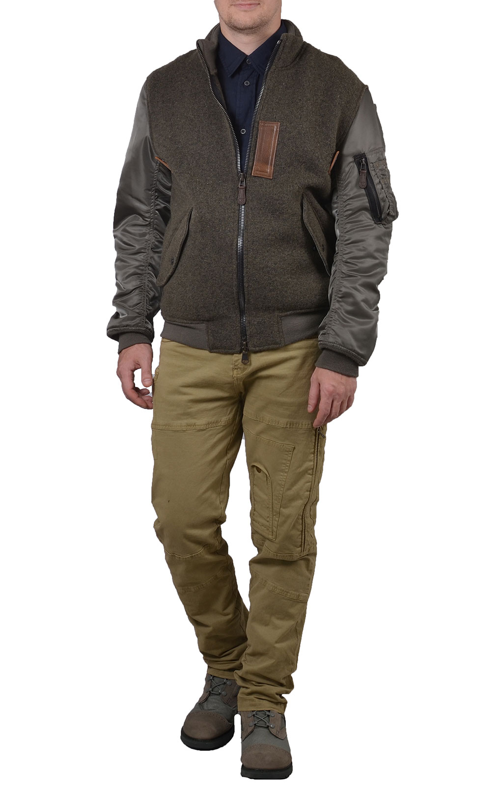 Куртка-бомбер лётная COCKPIT SWEATER MA-1 loden (Z28s006) 