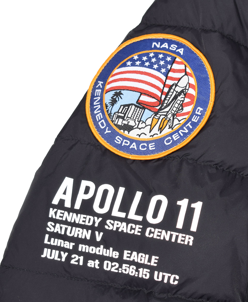 Куртка-пуховик ALPHA INDUSTRIES HOODED PUFFER APOLLO 11 black 