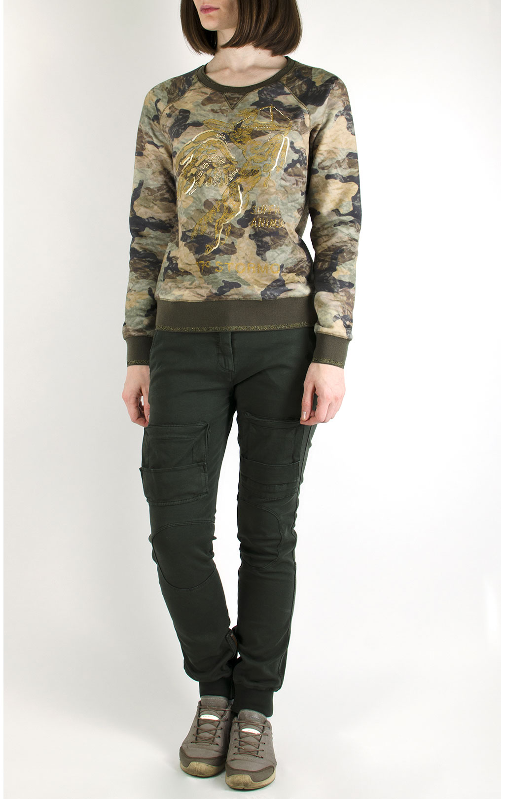 Женский свитшот AERONAUTICA MILITARE camouflage beige (FE 1224) 