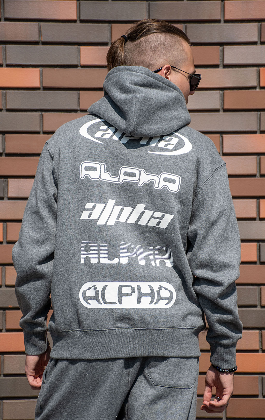 Толстовка ALPHA INDUSTRIES ALPHA LOGOS HOODIE FW 24/25 medium charcoal heather 