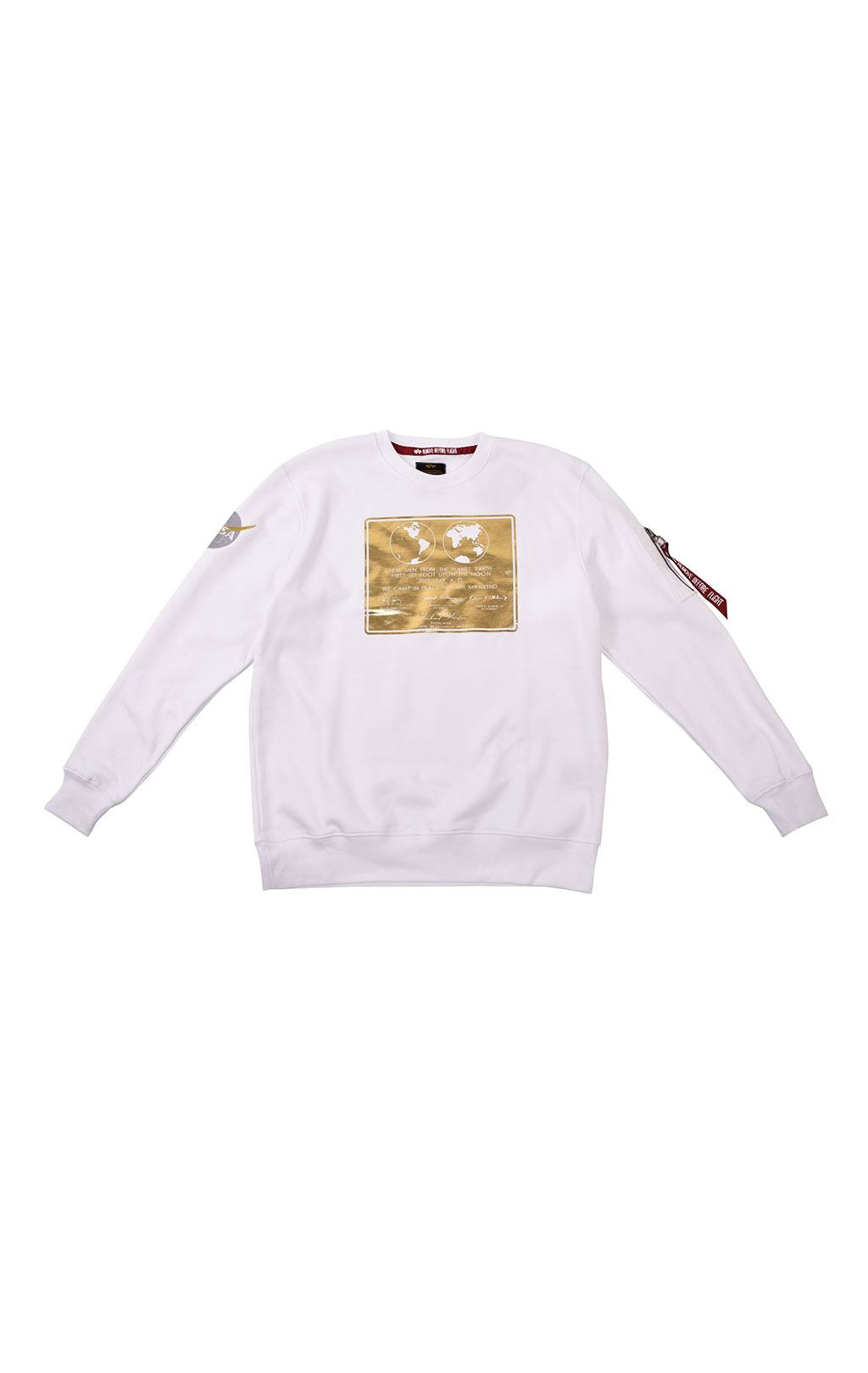 Свитшот ALPHA INDUSTRIES LUNAR PLAQUE SWEATER white 