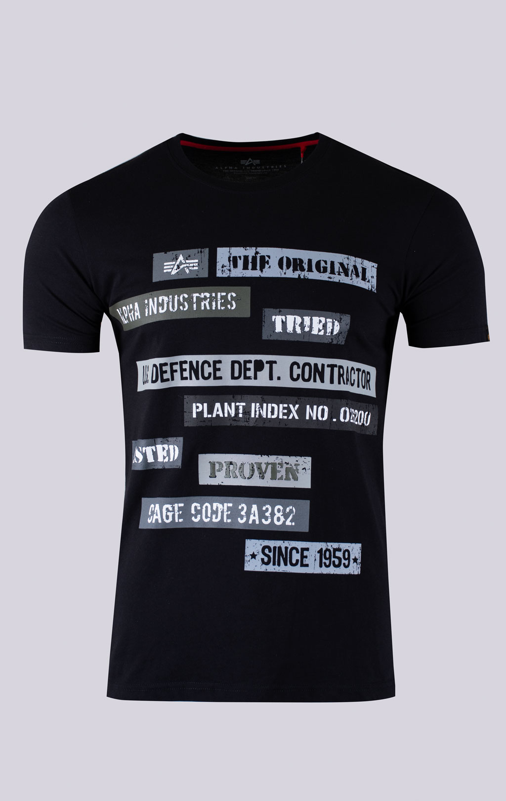 Футболка ALPHA INDUSTRIES TAPE STRIPES T black 