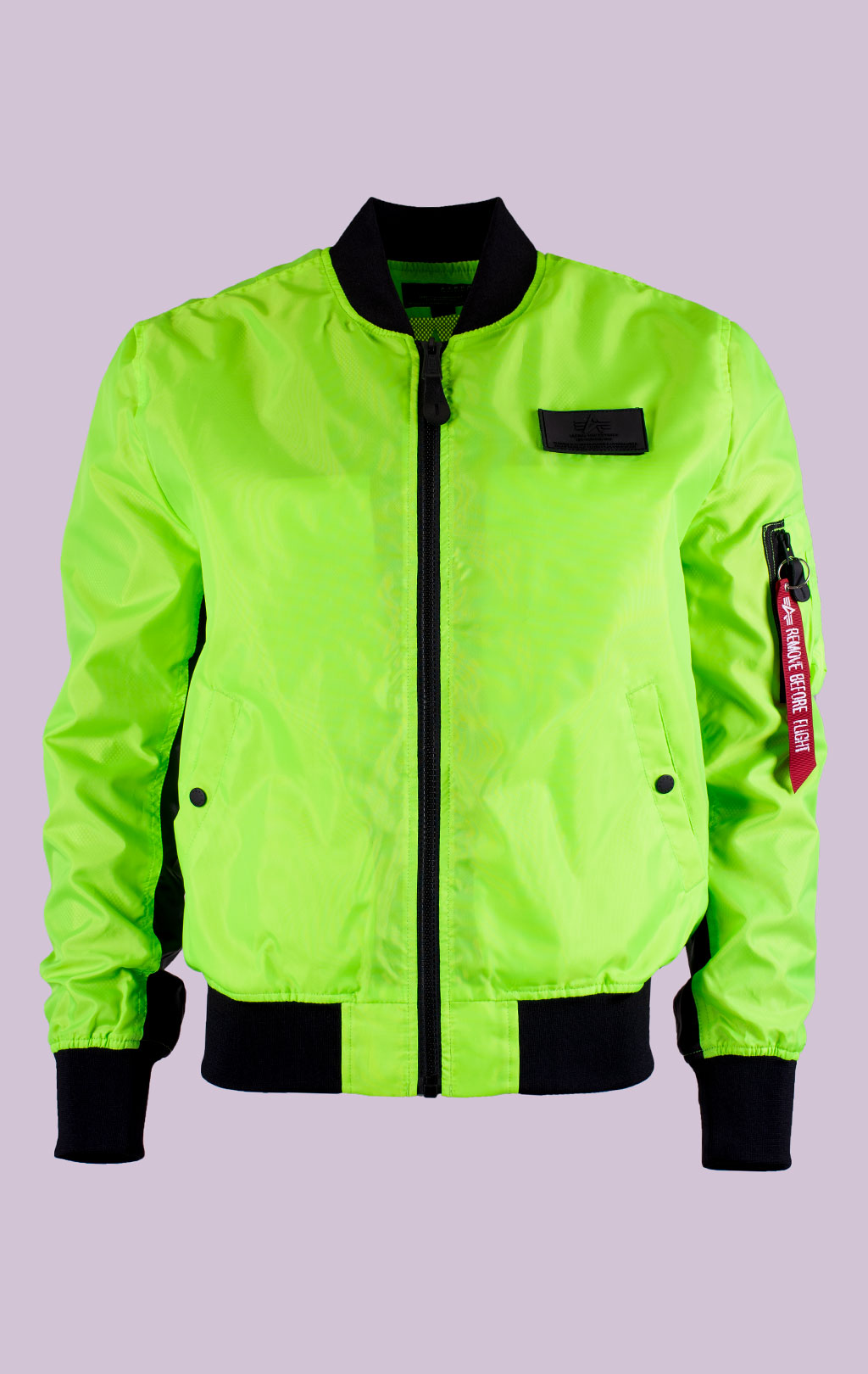 Ветровка-бомбер ALPHA INDUSTRIES MA-1 NEON neon green 