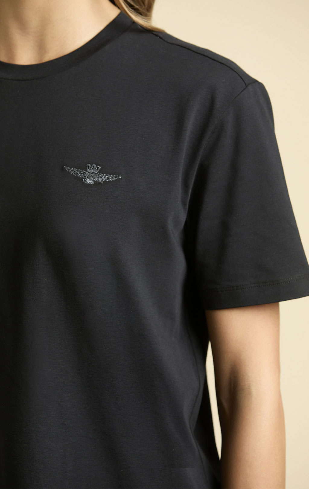 Женская футболка AERONAUTICA MILITARE FW 25/26/TR nero (TS 2461) 