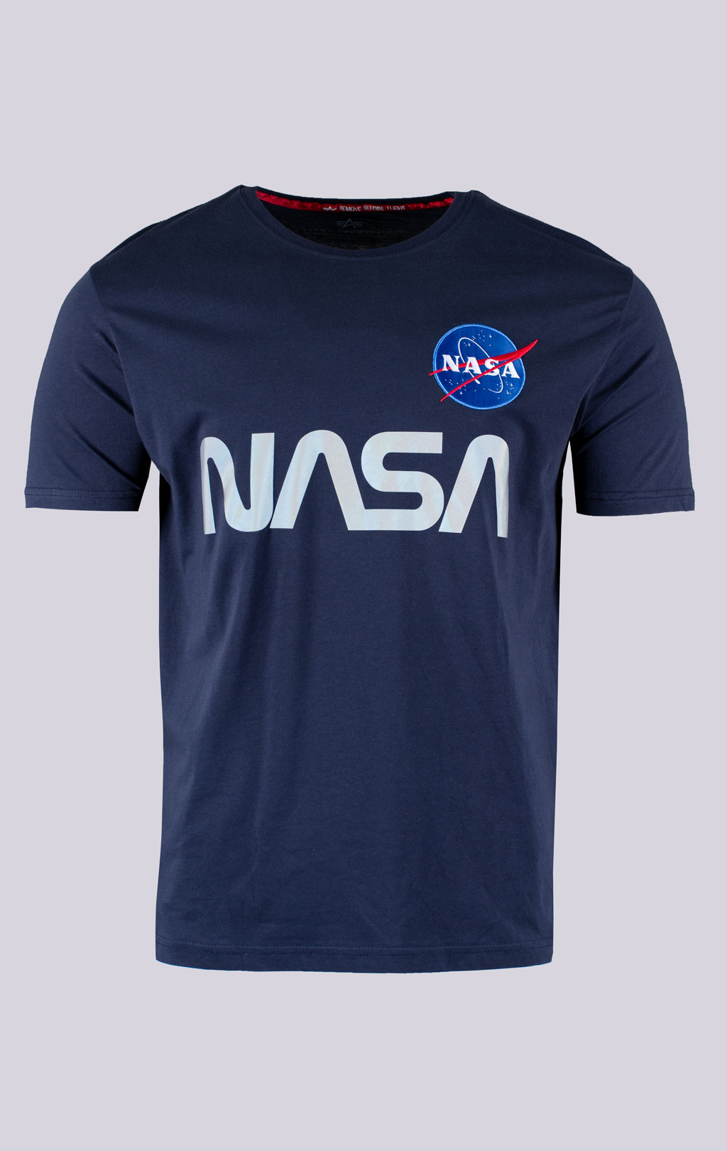 Футболка ALPHA INDUSTRIES NASA Reflective big size rep. blue 