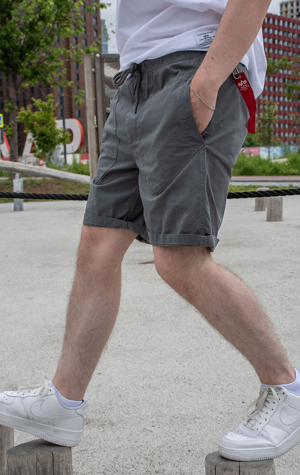 Шорты ALPHA INDUSTRIES DECK SHORT SS 24 m aircraft gray 