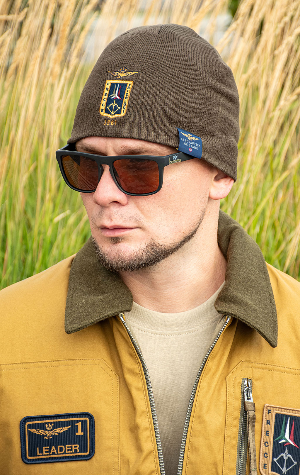 Шапка вязаная AERONAUTICA MILITARE FW 26/27/CN chestnut brown (CU 0092) 