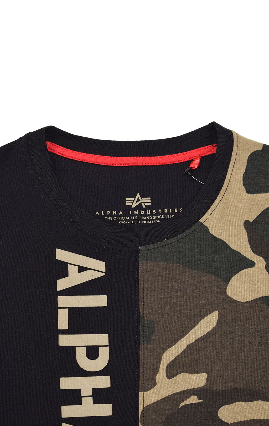 Футболка ALPHA INDUSTRIES CAMO HALF T camo woodland 65 