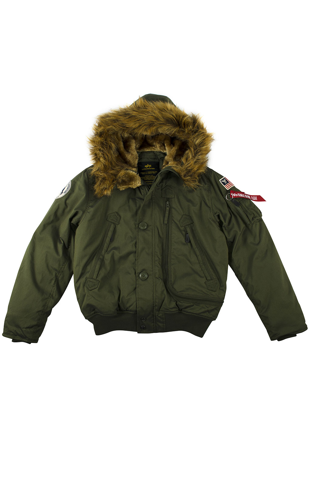 Аляска короткая ALPHA INDUSTRIES POLAR SV dark green 