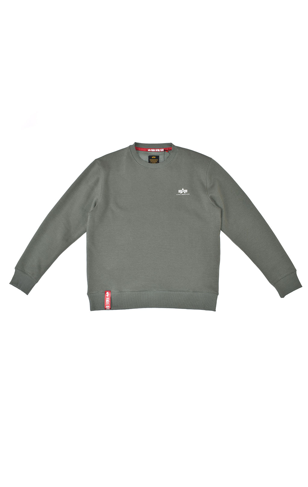 Свитшот ALPHA INDUSTRIES BASIC SWEATER SMALL LOGO vintage green 