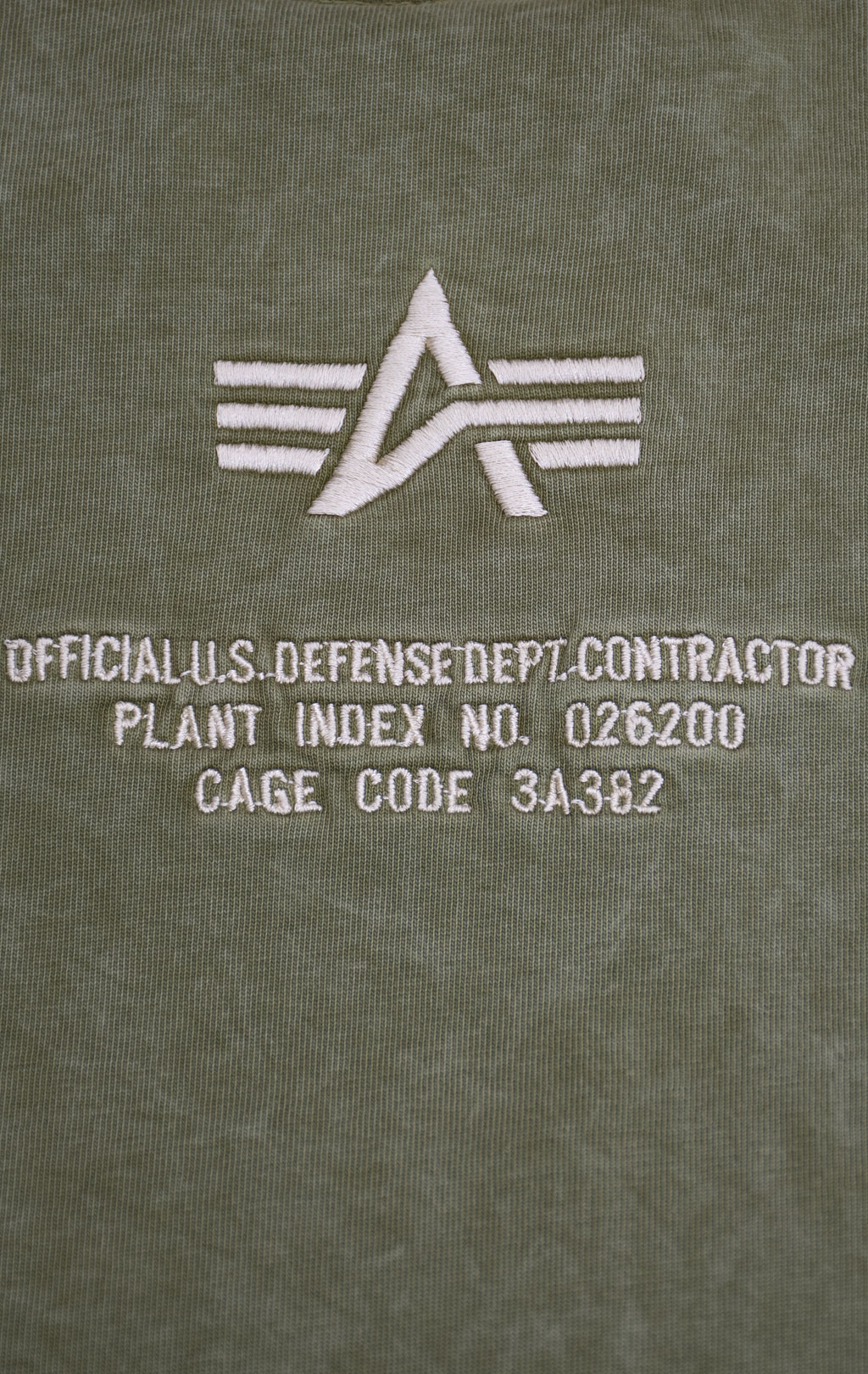 Футболка ALPHA INDUSTRIES ACID LOGO T moss green 