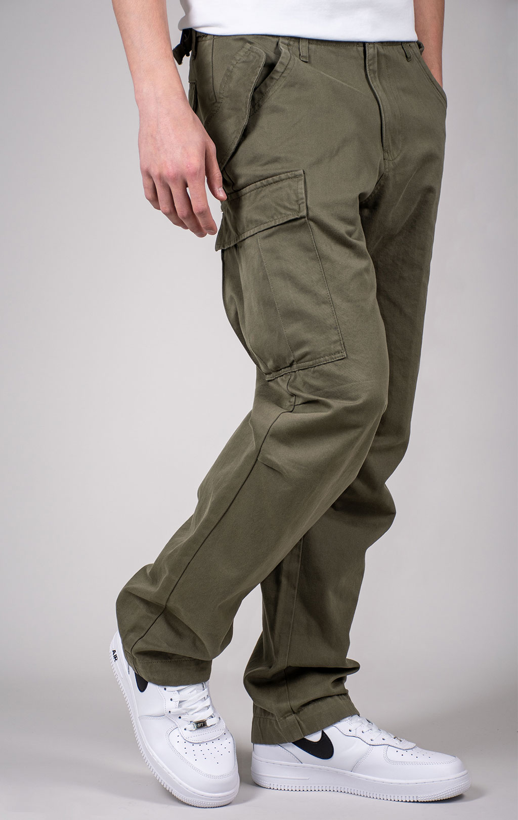 Брюки-карго парашюты ALPHA INDUSTRIES M-65 PANT плотные FW 24/25 OG-107 green 