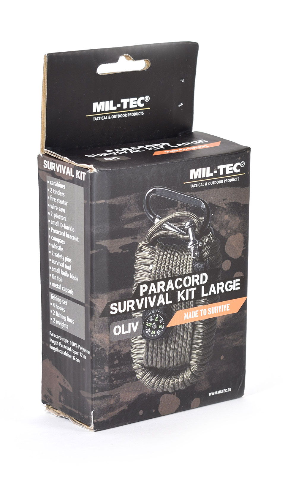 Набор для выживания Mil-Tec PARACORD olive 