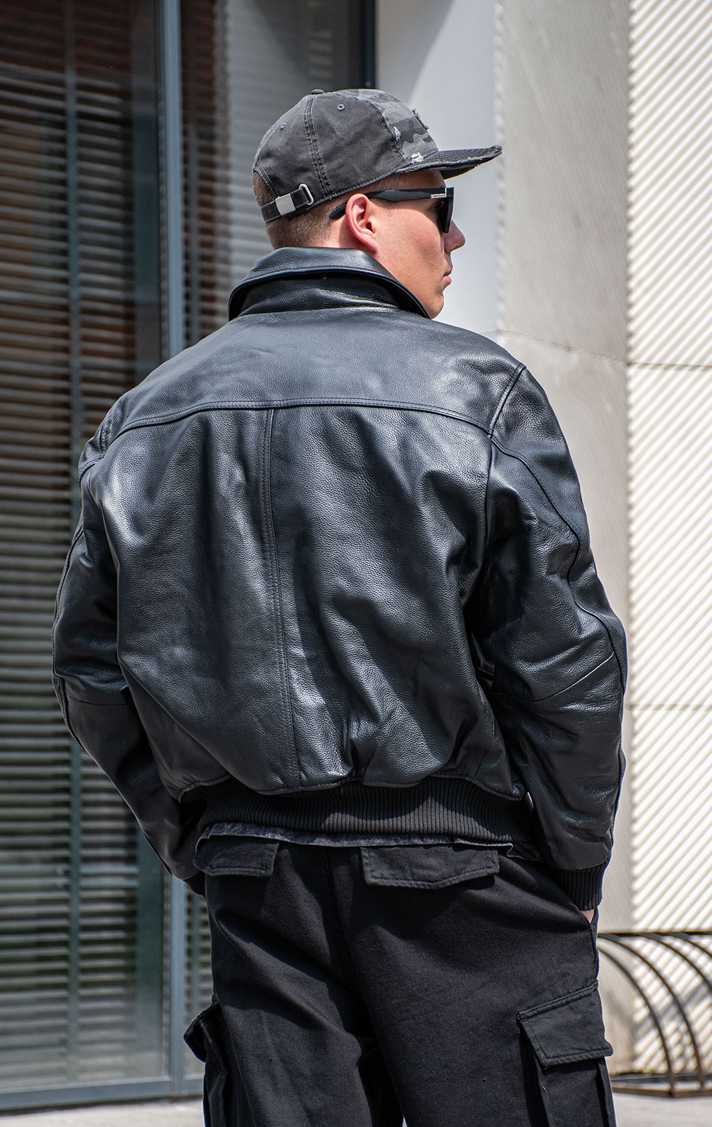 Куртка лётная ALPHA INDUSTRIES CWU Leather HERITAGE black 