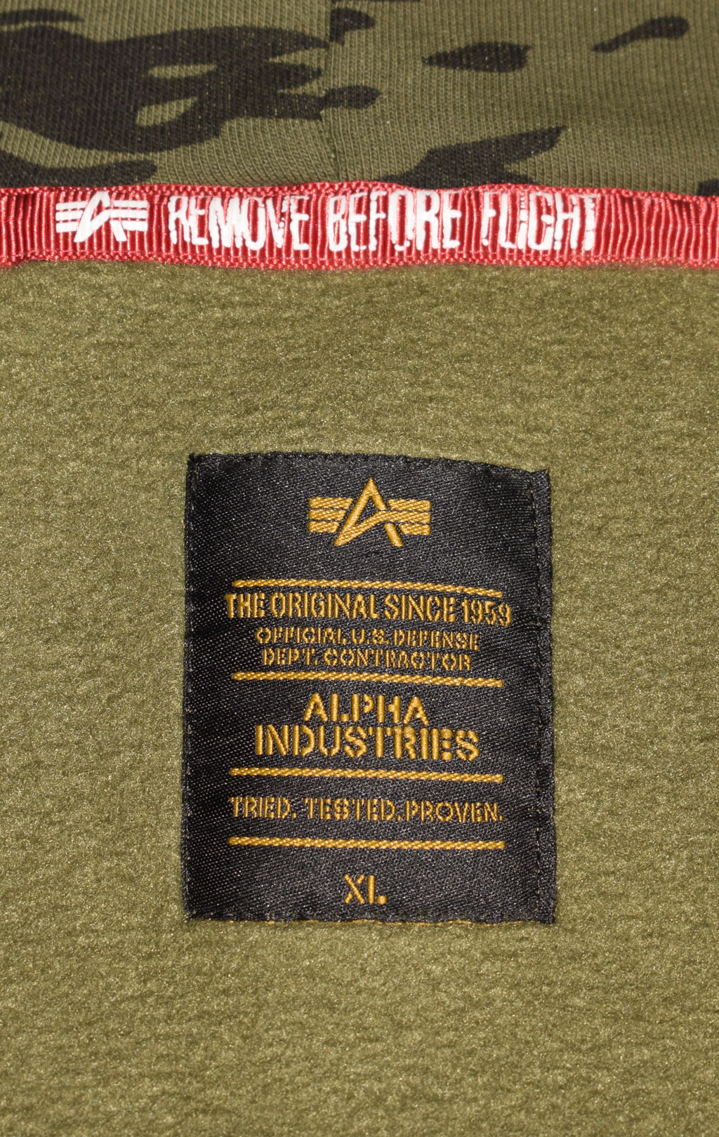 Толстовка ALPHA INDUSTRIES BASIC HOODY brushstroke green 