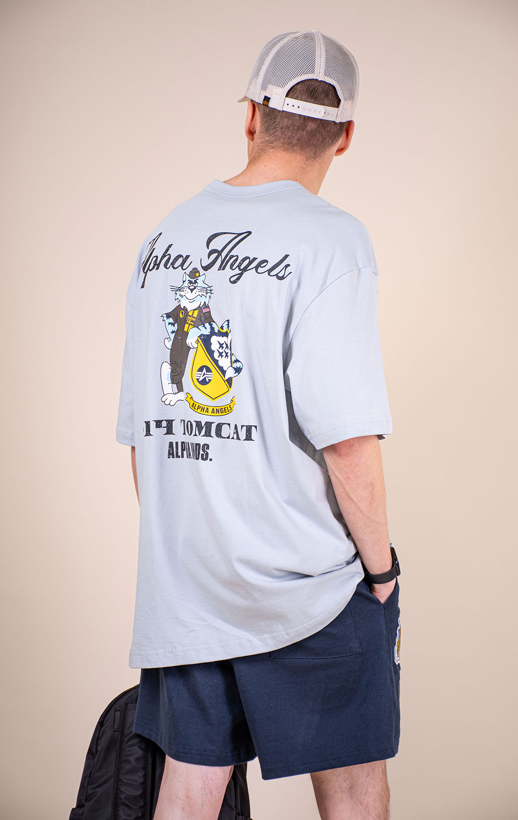 Футболка ALPHA INDUSTRIES RELAXED ALPHA ANGELS TEE SS 26 mist 