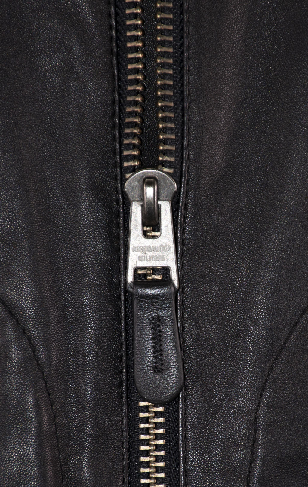 Куртка-бомбер AERONAUTICA MILITARE big size кожа FW 24/25/IN nero (PN 951) 