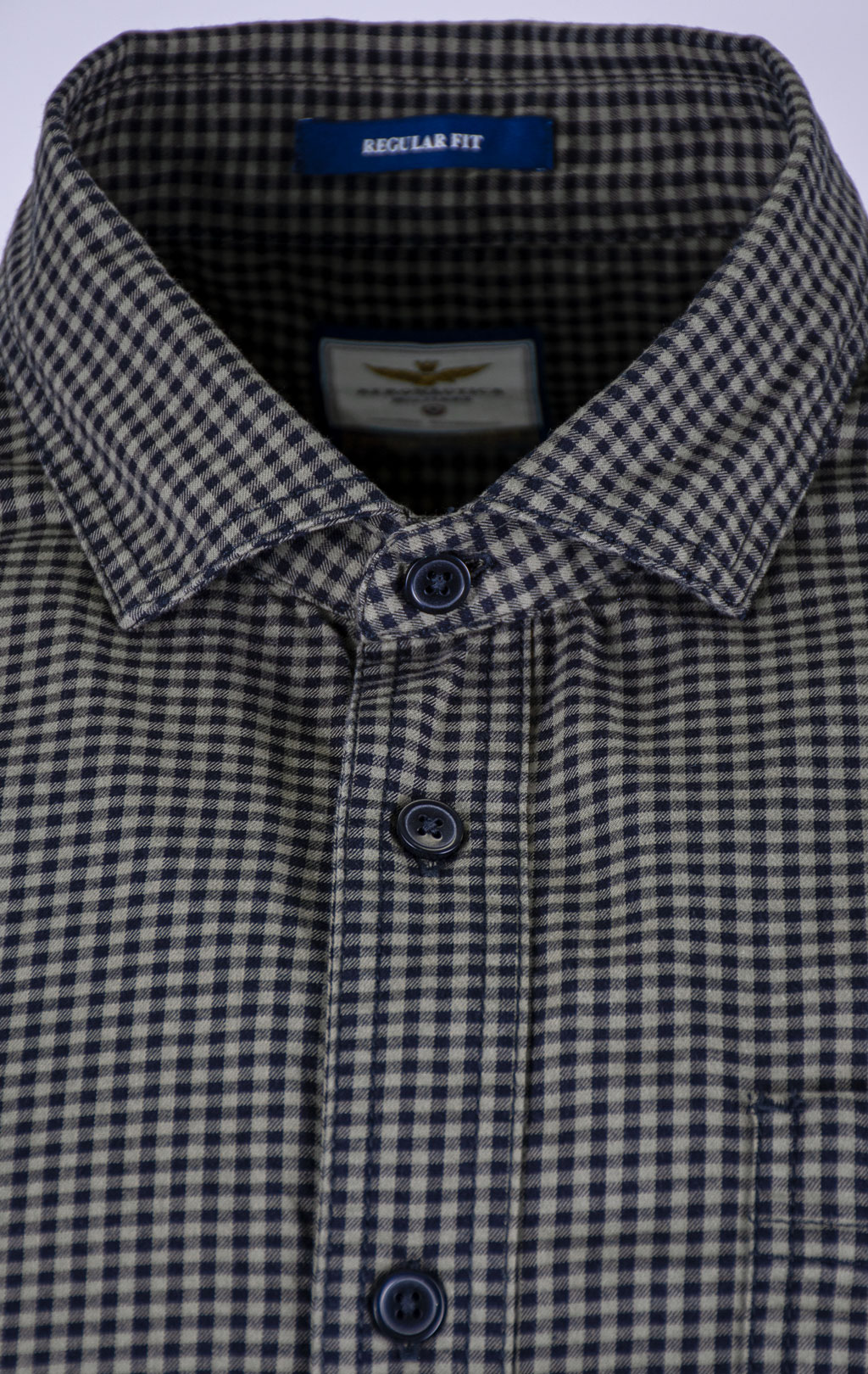 Рубашка AERONAUTICA MILITARE FW 26/27/IN green small checked (CA 1333) 