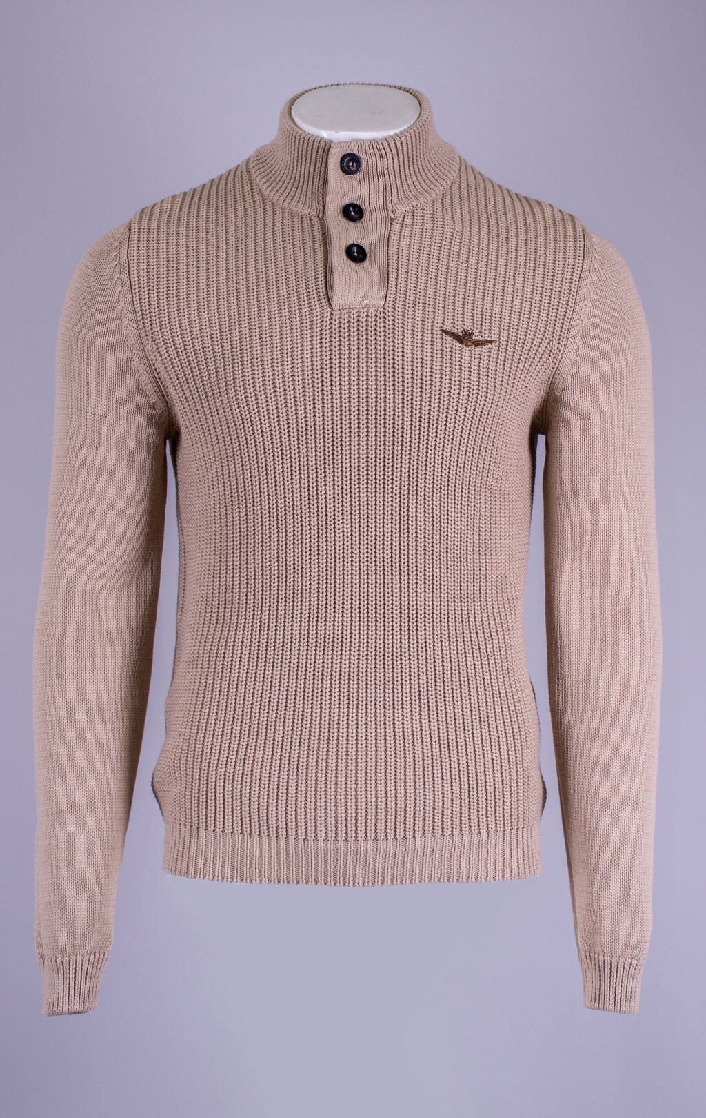 Свитер на пуговицах AERONAUTICA MILITARE FW 26/27/BR hazelnut (MA 1572) 