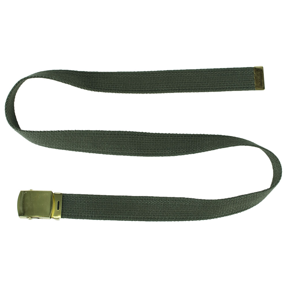 Ремень брючный брезент gold buckle olive США