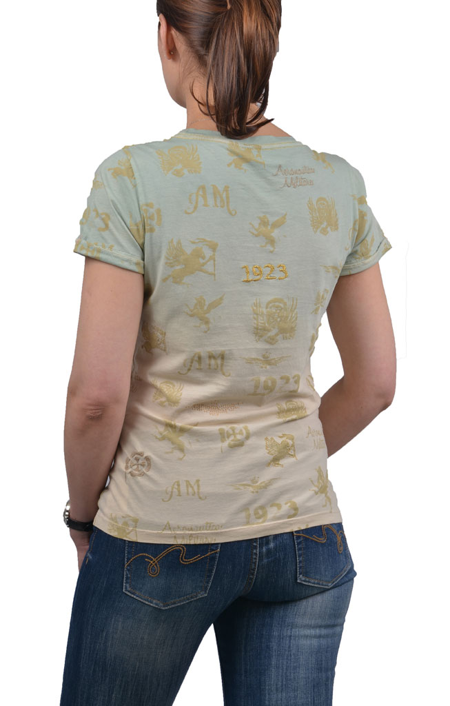 Женская футболка AERONAUTICA MILITARE verde (TS 1043) 