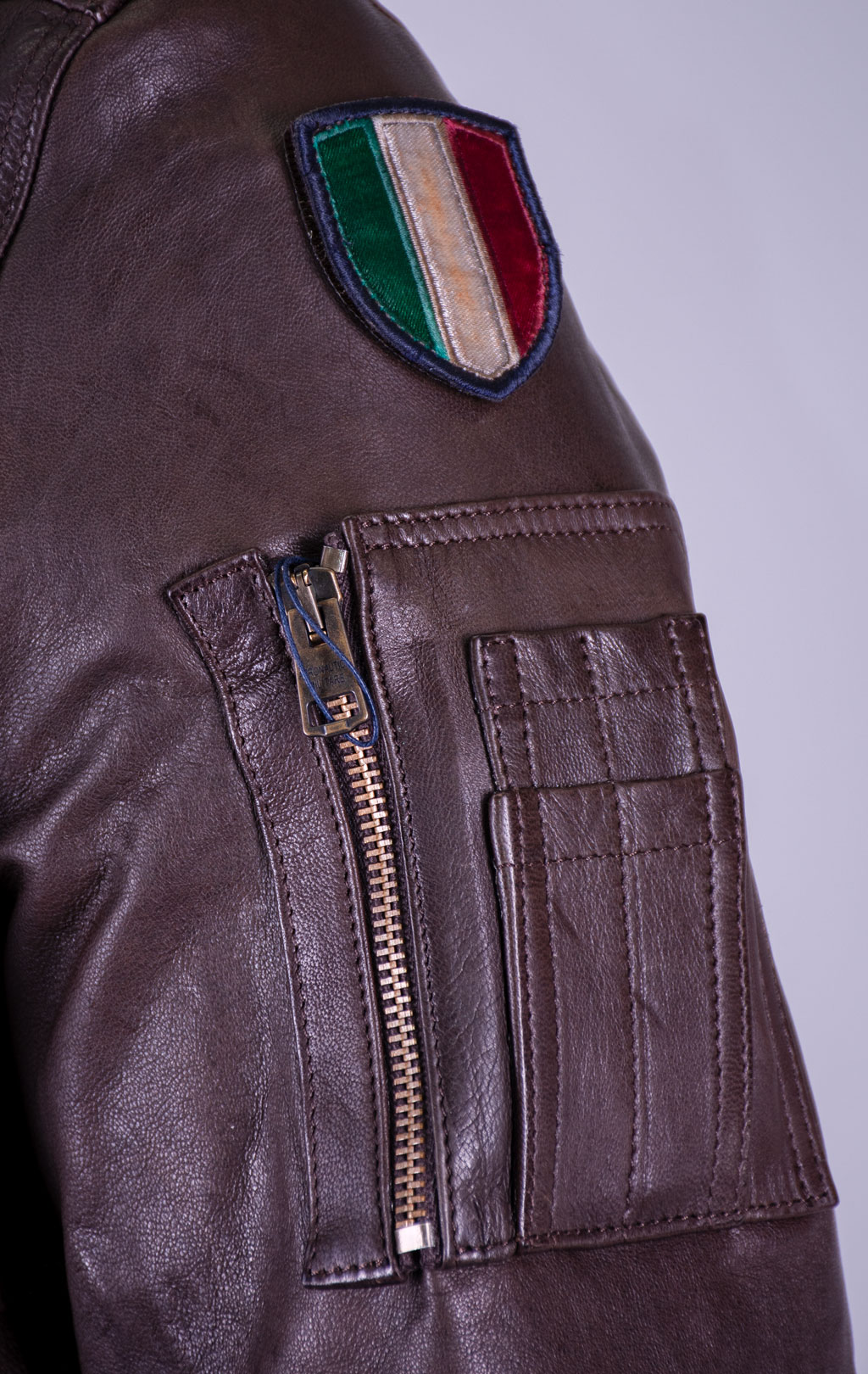 Куртка-пилот AERONAUTICA MILITARE кожа FW 26/27/IT marrone (PN 0846) 