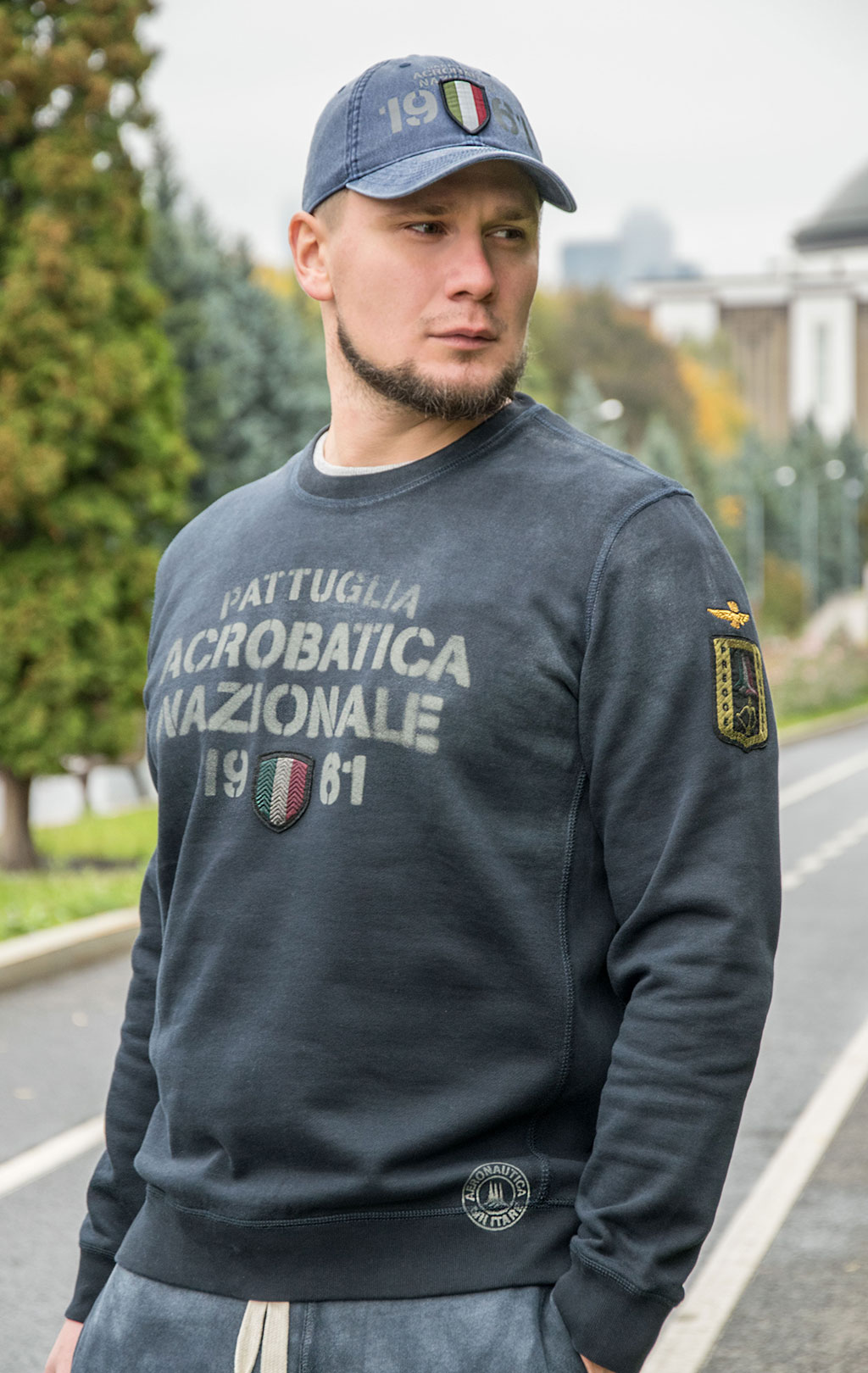 Свитшот AERONAUTICA MILITARE FW 22/23/IN blue scuro (FE 1717) 