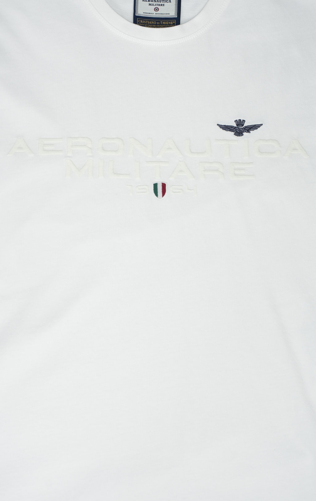Футболка AERONAUTICA MILITARE SS 25 m/TR off white (TS 2378) 