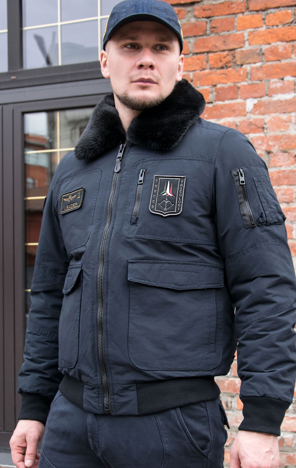 Куртка-пилот AERONAUTICA MILITARE FW 20/21/CN blue navy (AB 1907) 