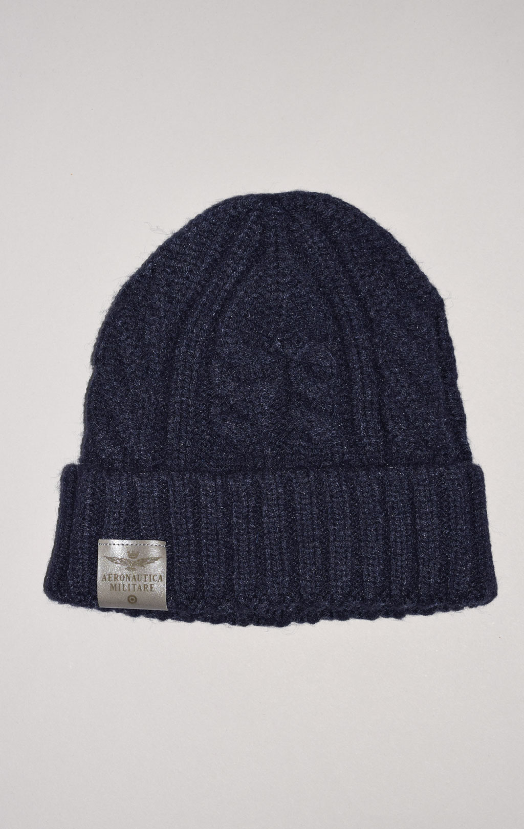 Шапка вязаная AERONAUTICA MILITARE FW 23/24/CN blue navy (CU 045) 
