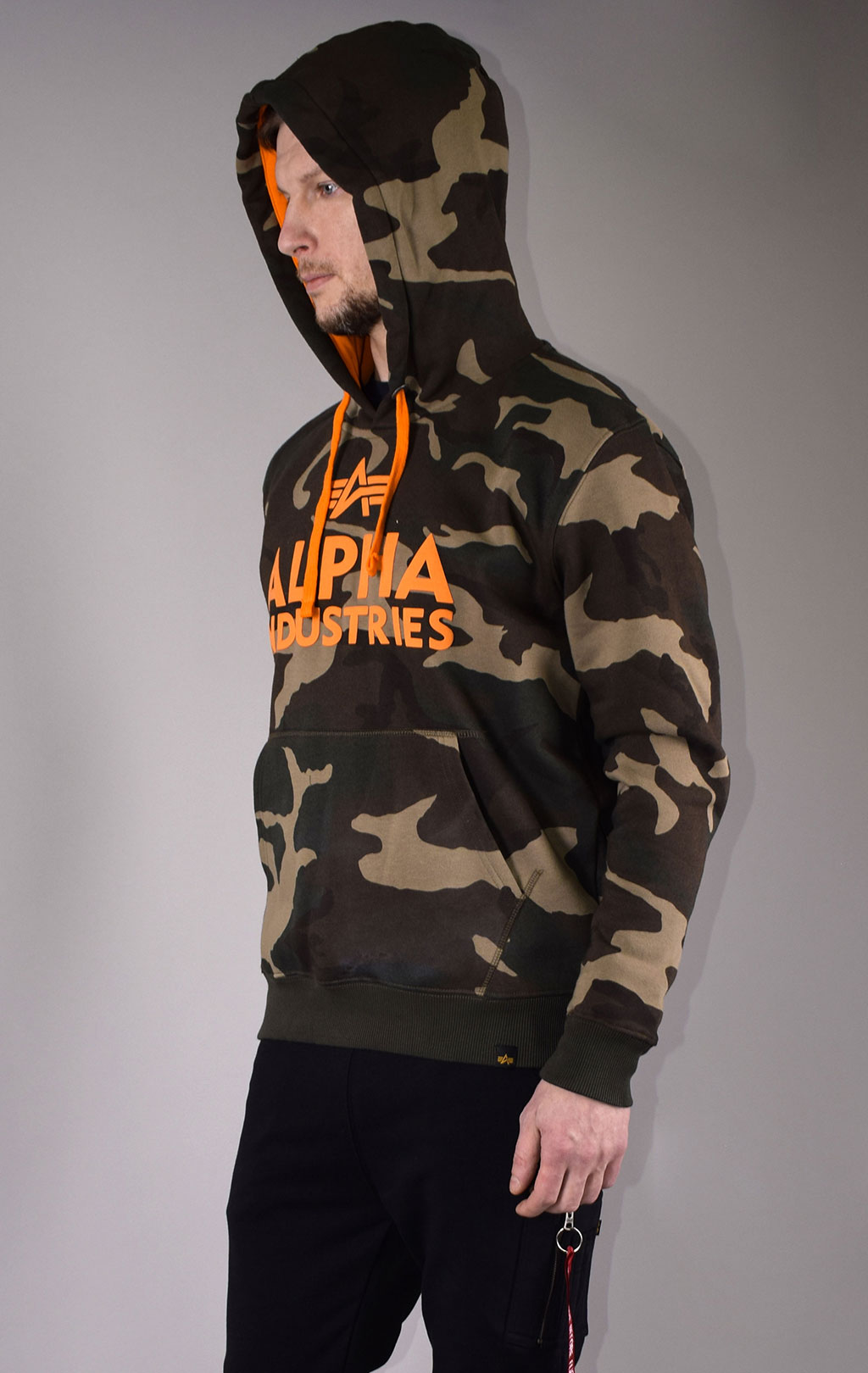 Толстовка ALPHA INDUSTRIES FOAM PRINT HOODY camo woodland 65 