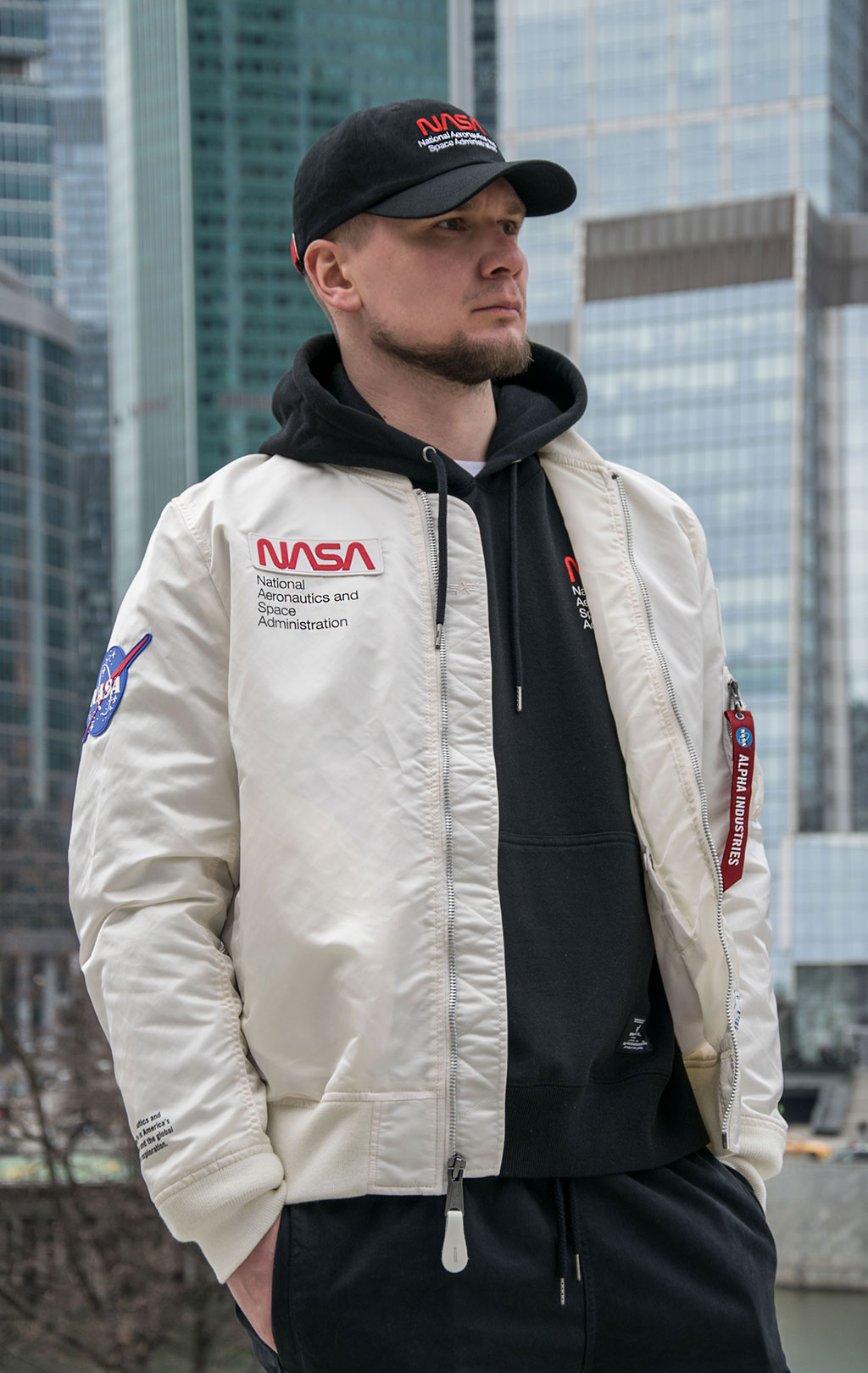 Alpha industries nasa hoodie white new arrivals