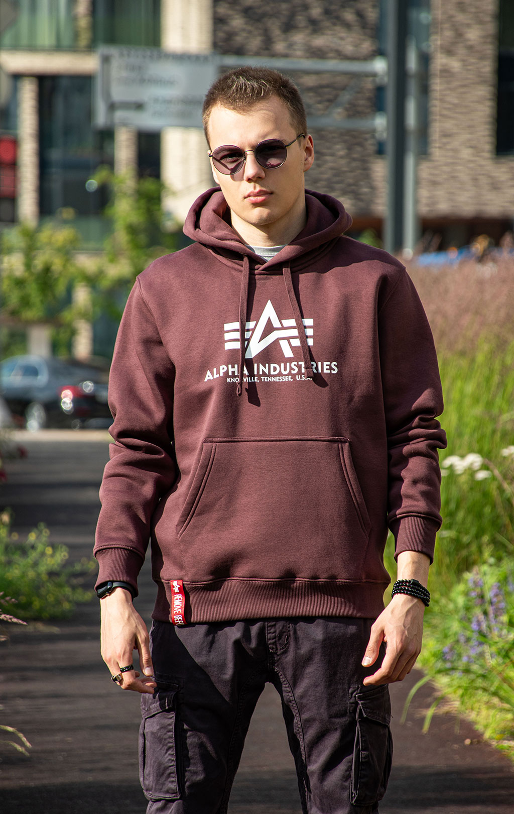 Толстовка ALPHA INDUSTRIES BASIC HOODY deep maroon 
