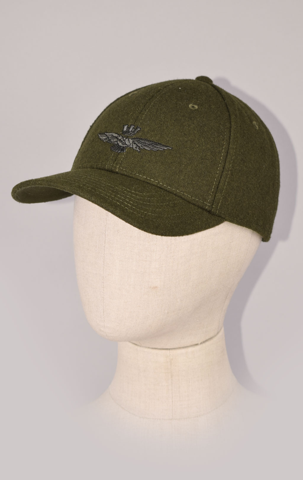 Бейсболка AERONAUTICA MILITARE шерсть FW 23/24/CN verde militare (HA 1085) 