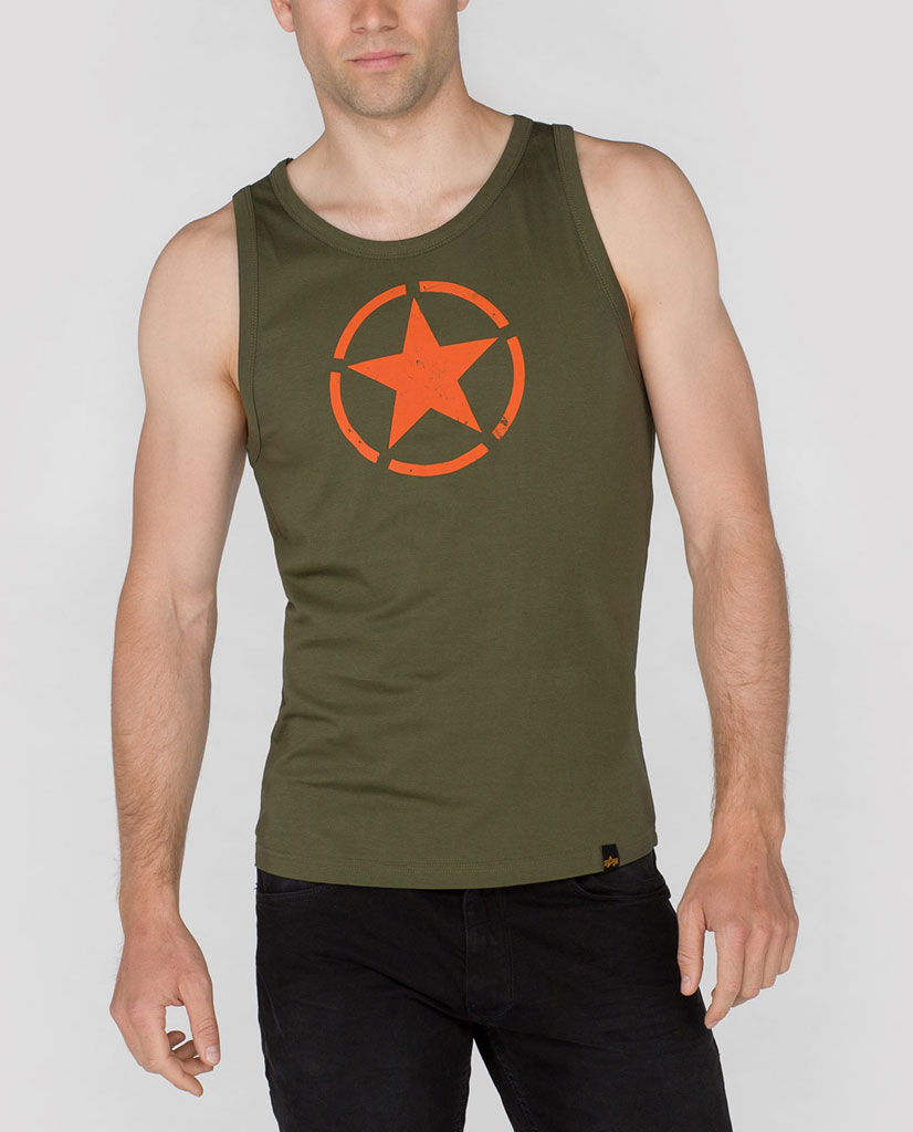 Майка ALPHA INDUSTRIES STAR TANK dark green 