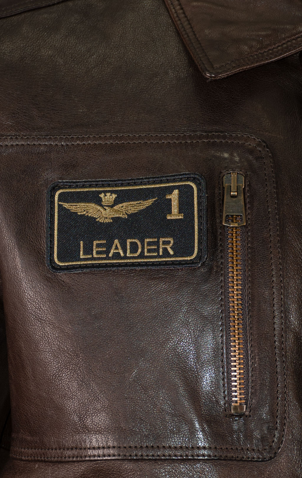Куртка-пилот AERONAUTICA MILITARE кожа FW 25/26/IT marrone (PN 0846) 