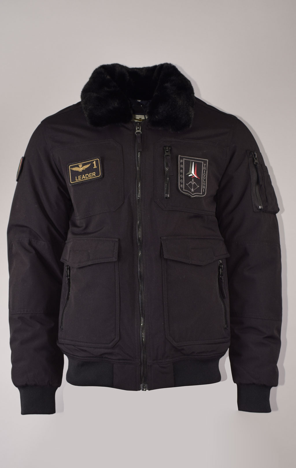 Куртка-пилот AERONAUTICA MILITARE FW 23/24 m/BD jet black (AB 2106) 