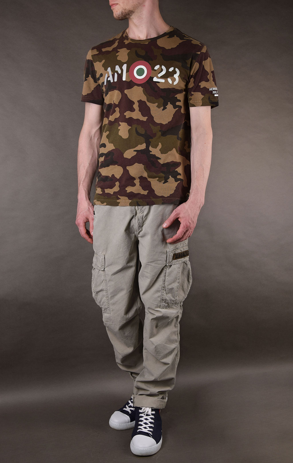Футболка AERONAUTICA MILITARE SS19 camouflage verde (TS 1604)