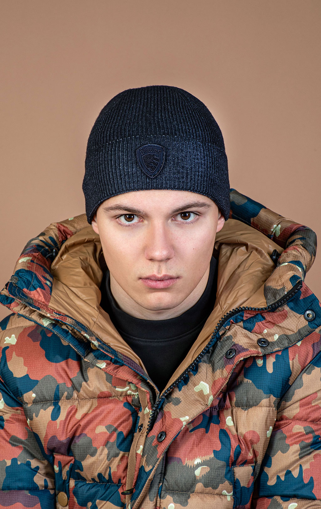 Шапка вязаная BLAUER OLIVER FW 25/26 blue (A05296) 