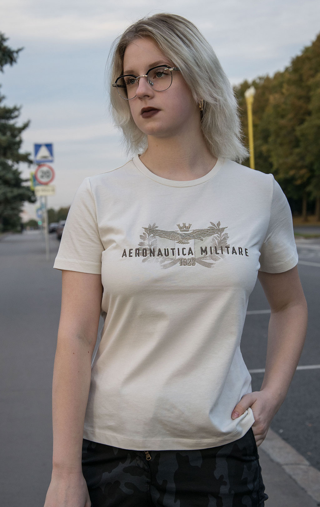 Женская футболка AERONAUTICA MILITARE FW 22/23/TR ghiaccio (TS 2038) 