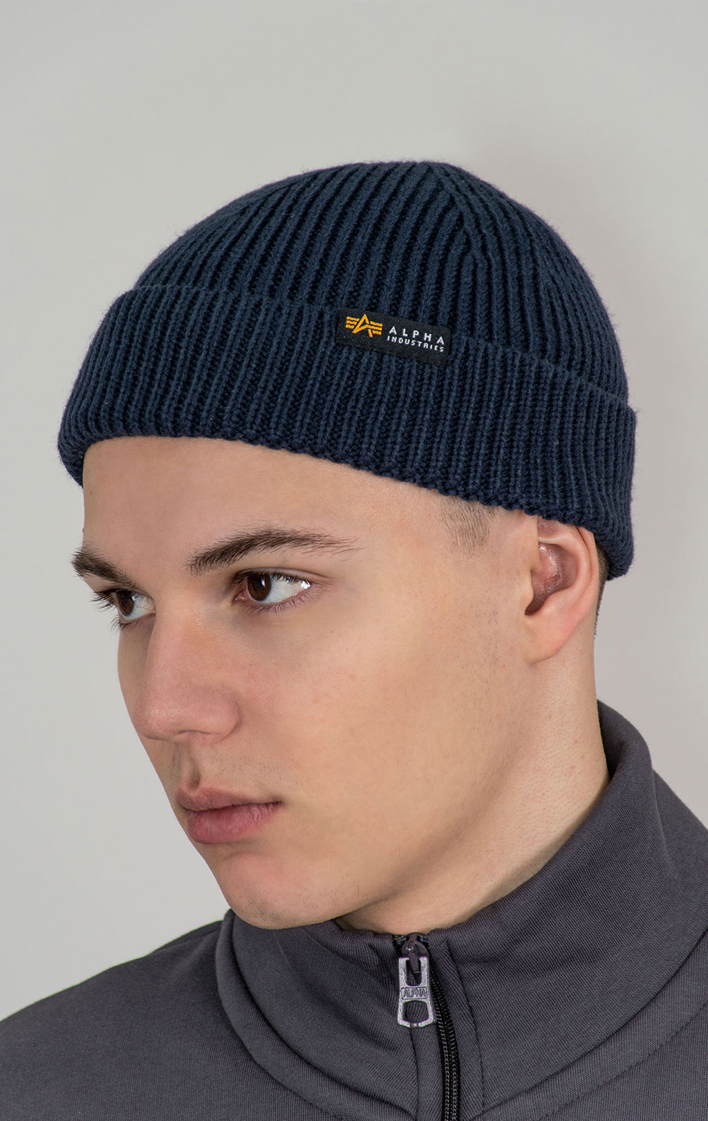 Шапка ALPHA INDUSTRIES DOCKERS BEANIE ultra navy 