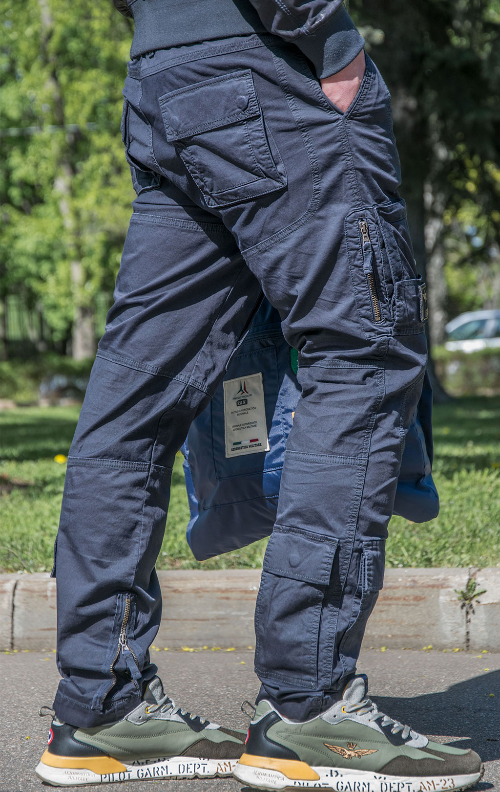 Брюки-карго AERONAUTICA MILITARE big size SS 21/AL blue black (PA 1387) 