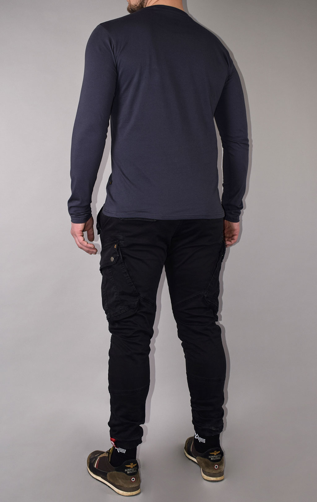 Лонгслив ALPHA INDUSTRIES BASIC LS navy 