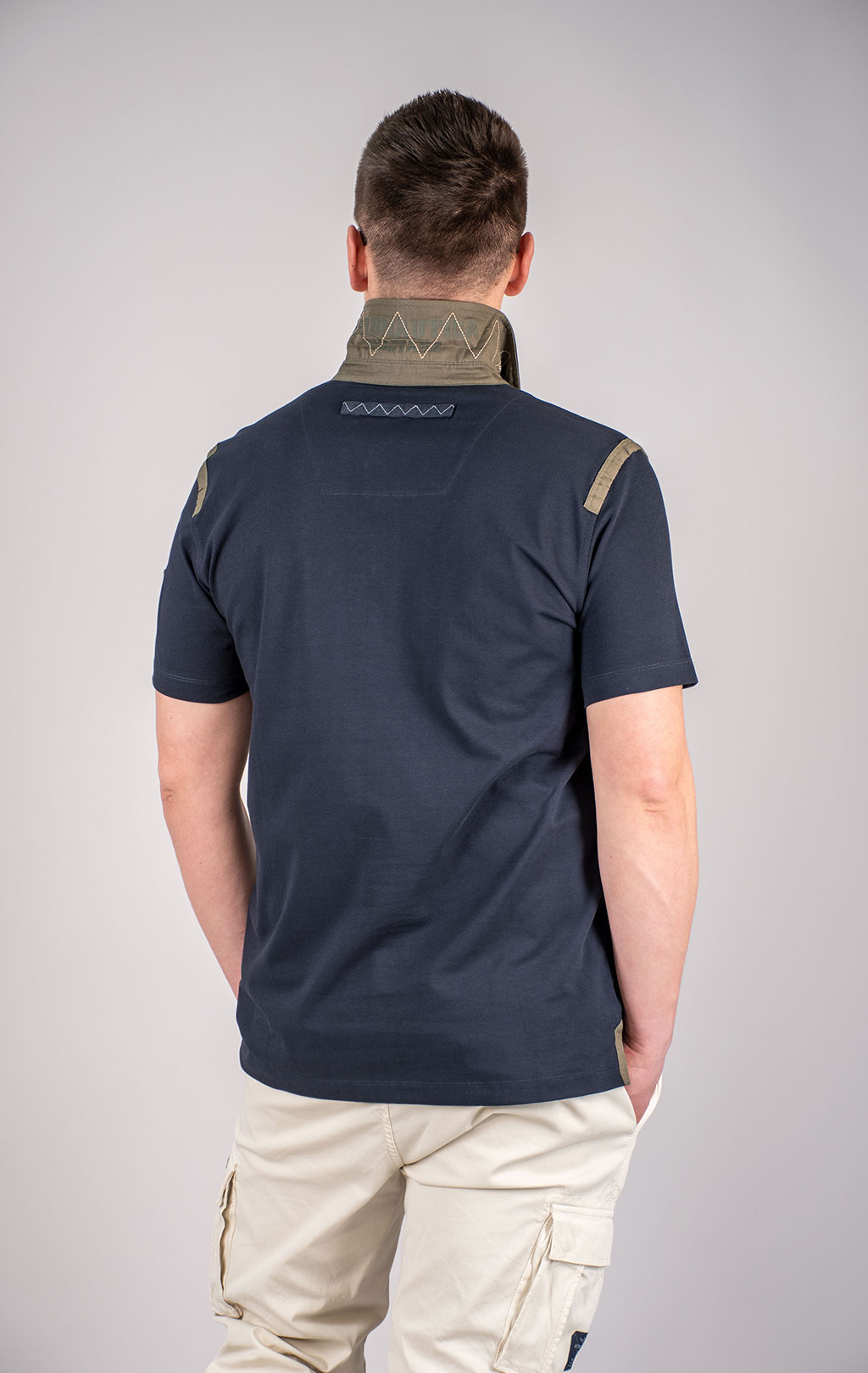 Футболка-поло AERONAUTICA MILITARE SS 25 m/TR blue navy (PO 1860) 