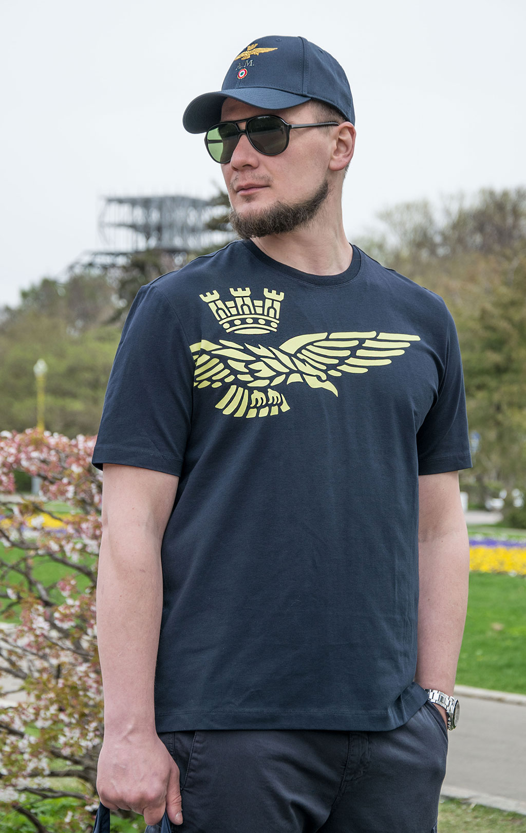 Футболка AERONAUTICA MILITARE SS 22/TR dark navy (TS 1933) 