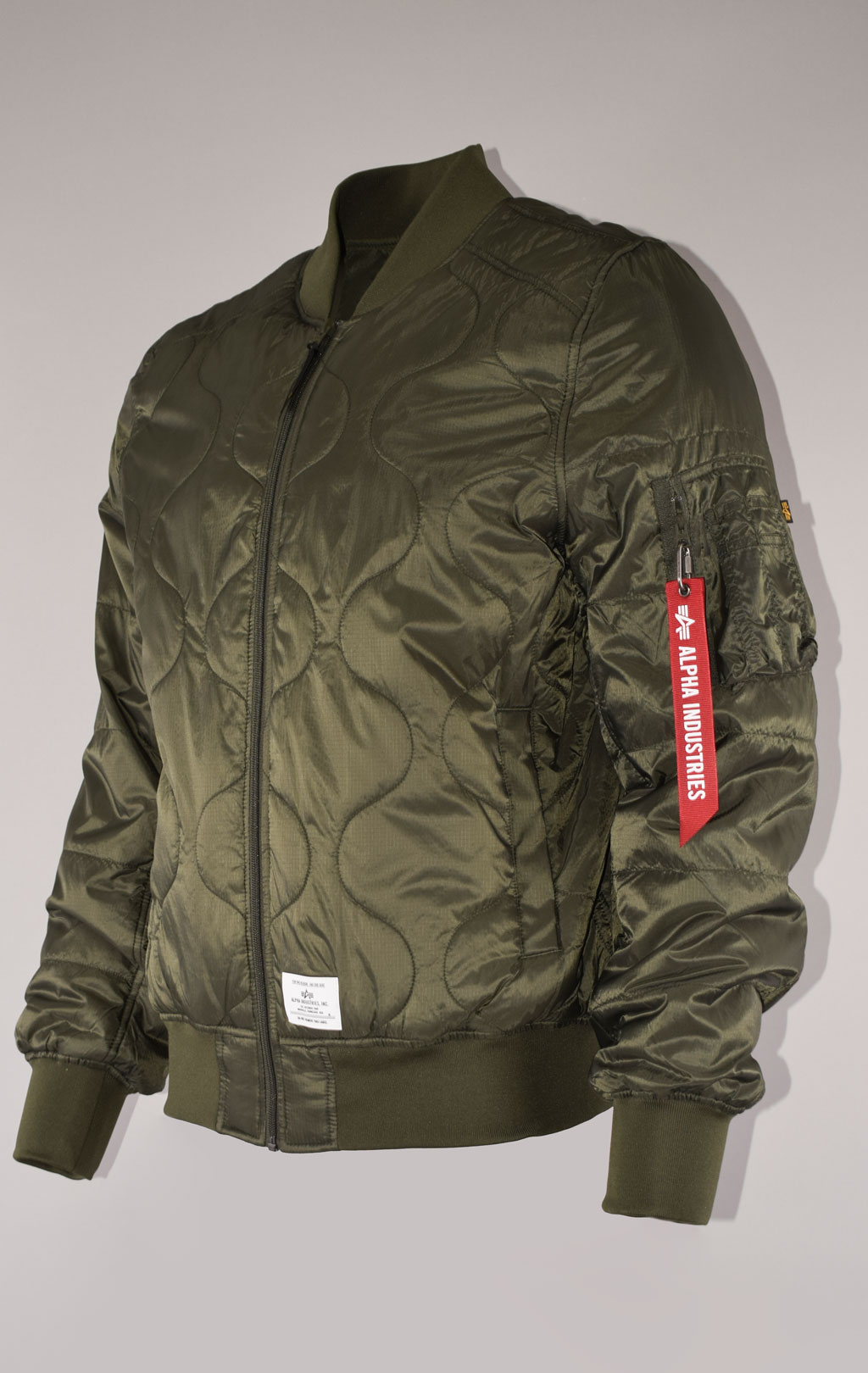 Ветровка-бомбер лётная ALPHA INDUSTRIES QUILTED FLIGHT JACKET L-2B SS 22 m dark green 