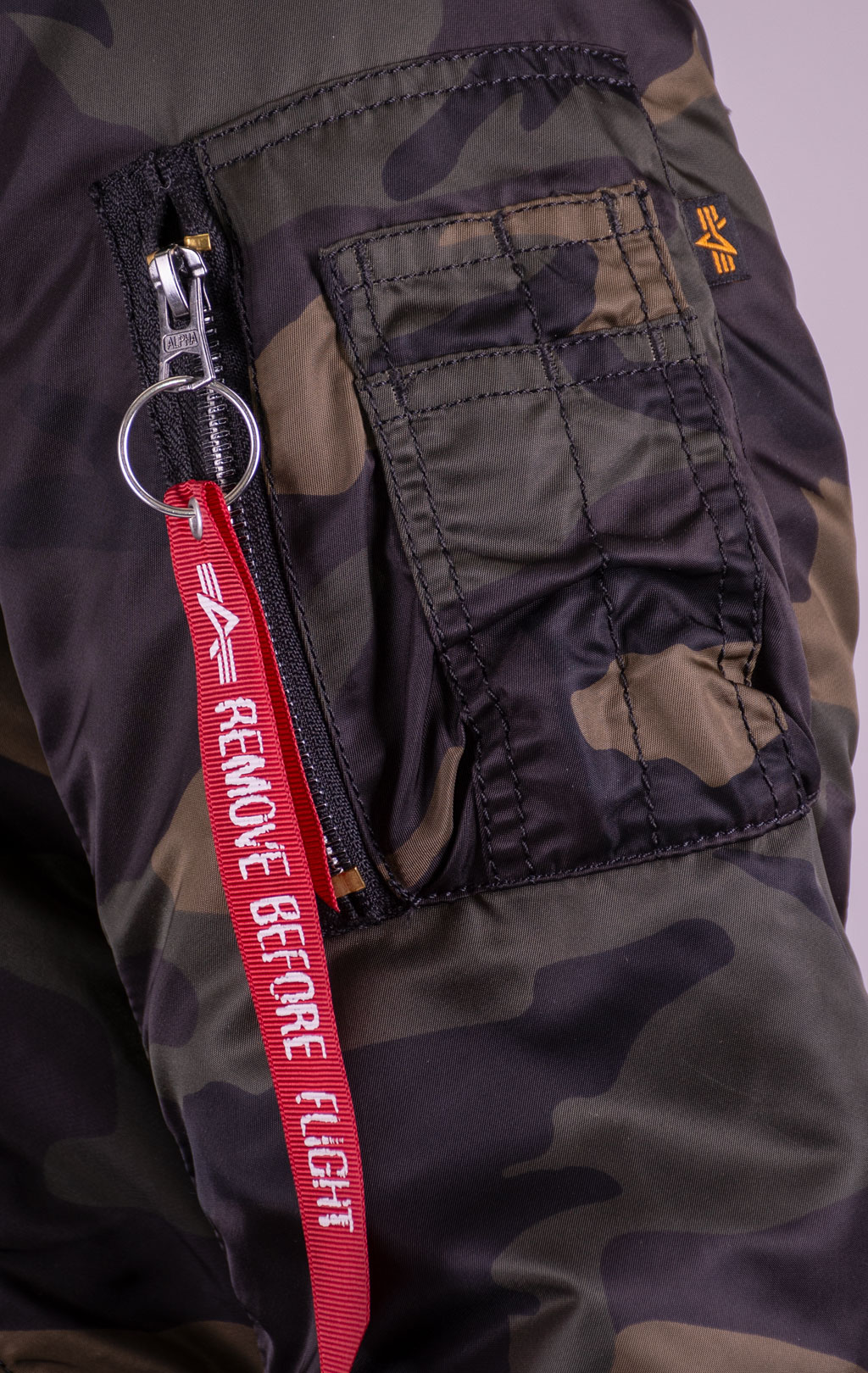 Куртка-бомбер ALPHA INDUSTRIES MA-1 NATUS dark woodland camo 