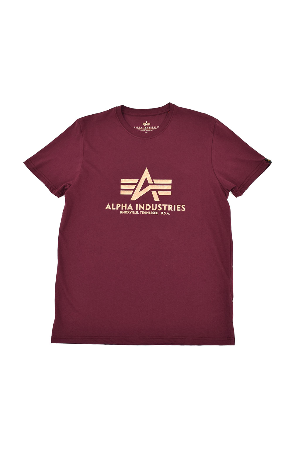 Футболка ALPHA INDUSTRIES BASIC T burgundy/gold 